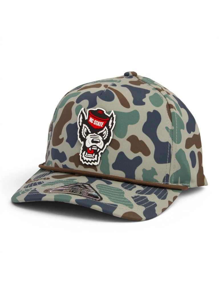 Nc State Wolfpack 3d Duck Camo Rope Hat- Mallard